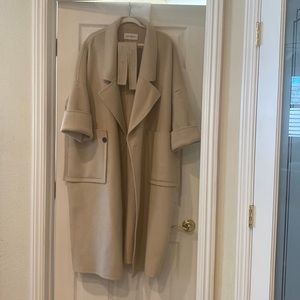 Silk Maison Ivory Oversized Coat